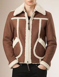 Burberry Cropped Shearling Jacket