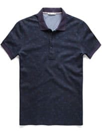 He By Mango Floral Print Piqué Polo Shirt