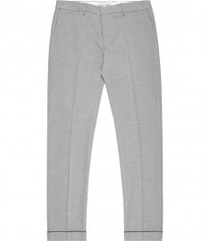 Reiss Bert T Formal Flannel Trousers Grey