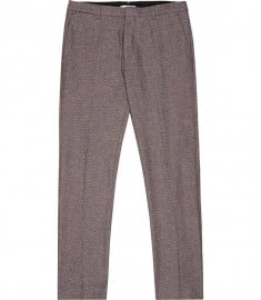 Reiss Belgravia T Oxford Weave Trousers Rose