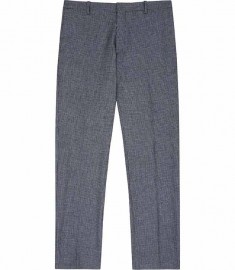Reiss Broderick T Dogtooth Check Trousers Blue