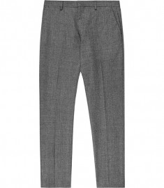 Reiss Becks T Wool Blend Formal Trousers Grey