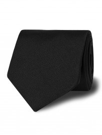 T.m.lewin Black Ottoman Silk Tie