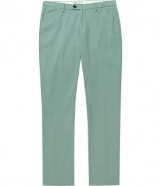 Reiss Wickham Clean Cotton Pressed Chino Seafoam Blue