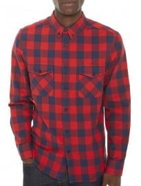 Burton Red & Navy Check Shirt
