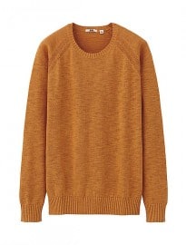 Uniqlo Men Linen Cotton Crew Neck Sweater
