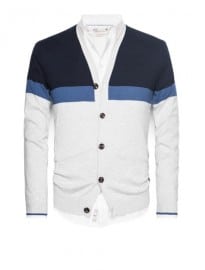 He By Mango Color Block Cotton Cardigan