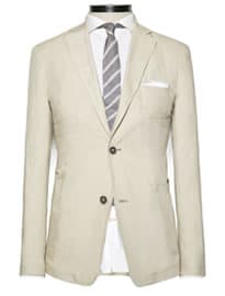 He By Mango Linen Cotton-blend Suit Blazer