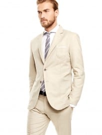 He By Mango Linen Cotton-blend Suit Blazer