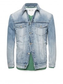 He By Mango Light Wash Denim Jacket