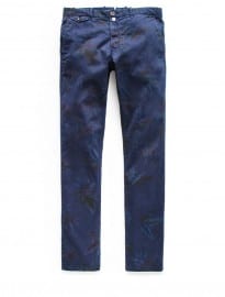 He By Mango Slim-fit Printed Garment-dyed Chinos