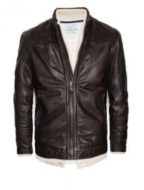 He By Mango Leather Biker Jacket