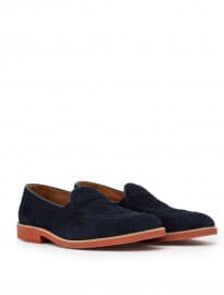 He By Mango Contrast Sole Suede Loafers
