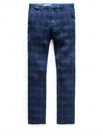 He By Mango Slim-fit Check Linen Chinos