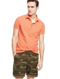 He By Mango Contrast Trim Polo Shirt