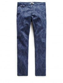 He By Mango Slim-fit Printed Garment-dyed Chinos