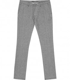 Reiss 1971 Yale Grey Chambray Trousers Grey
