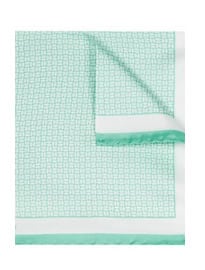 Aquascutum Silk Micro Print Pocket Square green