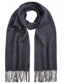 John Lewis Wool Herringbone Scarf Charcoal
