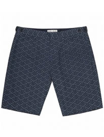 Reiss Escher Geometric Printed Shorts Blue