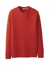 Uniqlo Men Cashmere Blend Cable Sweater