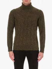 Armani Jeans Cable-knit Wool Roll-neck Jumper