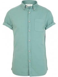 River Island Mint Green Short Sleeve Shirt