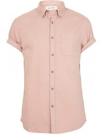 River Island Light Pink Short Sleeve Shirt
