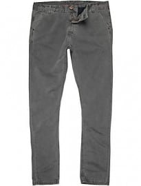 River Island Grey Washed Slim Chinos