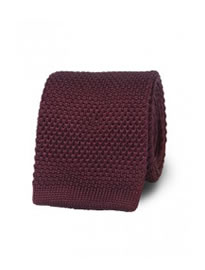 T.m.lewin Burgundy Knitted Silk Tie