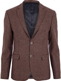 River Island Red Tweed Blazer