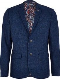 River Island Blue Formal Blazer