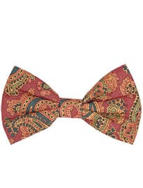 River Island Red Paisley Print Bow Tie