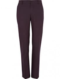 River Island Purple Slim Suit Trousers