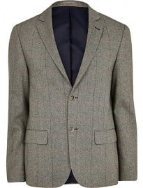 River Island Grey Check Blazer