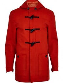 River Island Bright Orange Duffle Coat