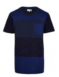 River Island Blue Humor Colour Block T-shirt