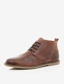 River Island Brown Leather Chukka Boots