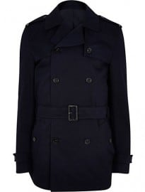 River Island Navy Smart Short Mac