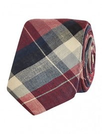 River Island Red Tartan Tie