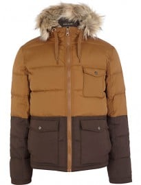 River Island Tan Two-tone Padded Jacket