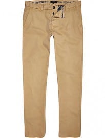 River Island Stone Slim Chinos