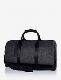 River Island Grey Tweed Holdall Weekend Bag