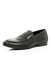River Island Black Slip On Loafers