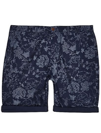 River Island Blue Indigo Floral Shorts