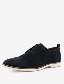 River Island Navy Suede Formal Lace Up Brogues