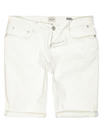 River Island White Skinny Stretch Denim Shorts