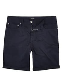 River Island Navy Blue Chino Shorts