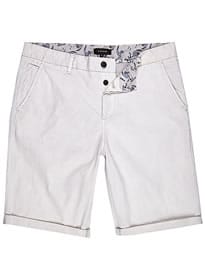 River Island Stone Slim Chino Shorts