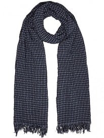River Island Navy Gingham Lightweight Scarf